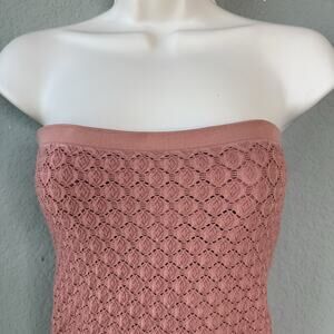 Free people intimately Tube Top M/L Terra Cotta boho festival Textured stretch